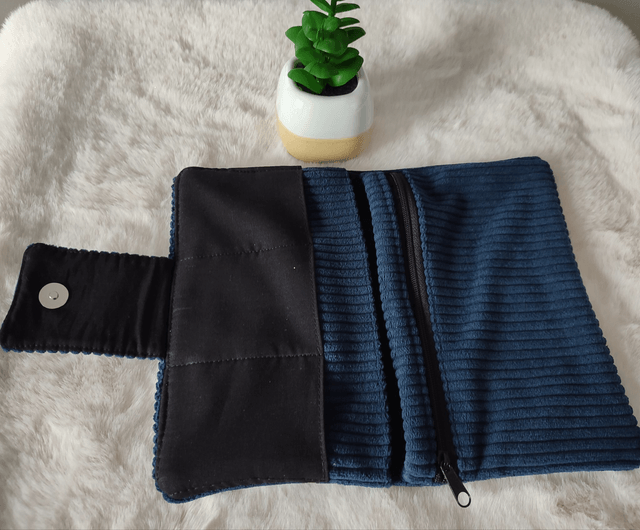 Portefeuille bleu marine