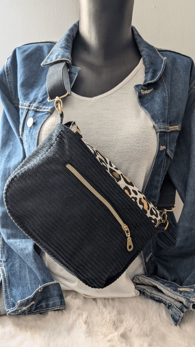 Sac pink pearl "léopard"