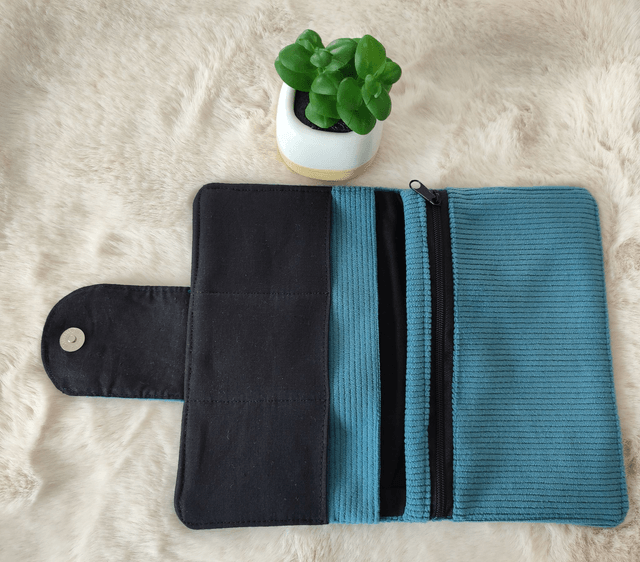 Portefeuille bleu roi