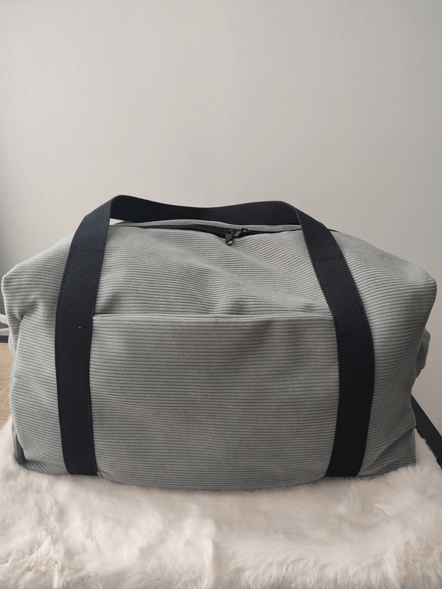 Sac de voyage gris souris 