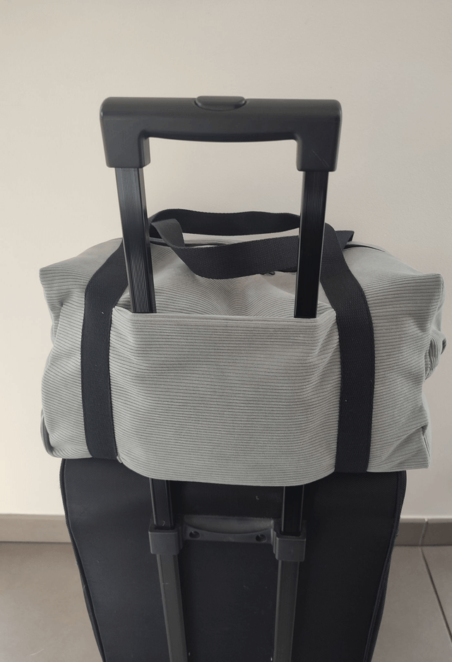 Sac de voyage gris souris 