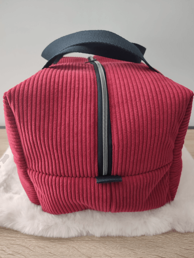 Sac de voyage rouge framboise 