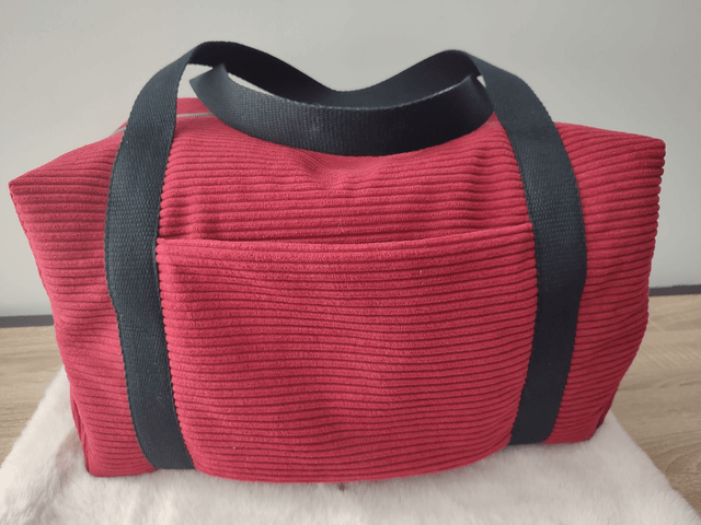 Sac de voyage rouge framboise 