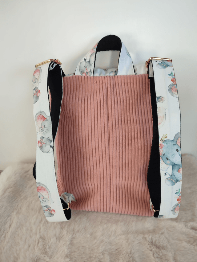Sac à dos enfant personnalisable thème Eléphants 