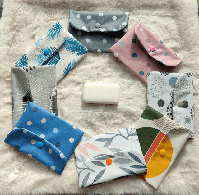 Pochette à savon ou shampooing solide 