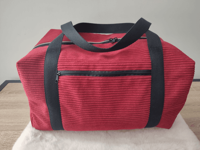 Sac de voyage rouge framboise 