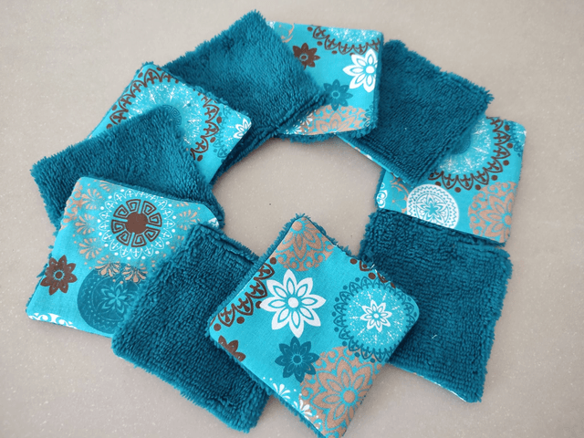 Lot de 10 lingettes lavables 
